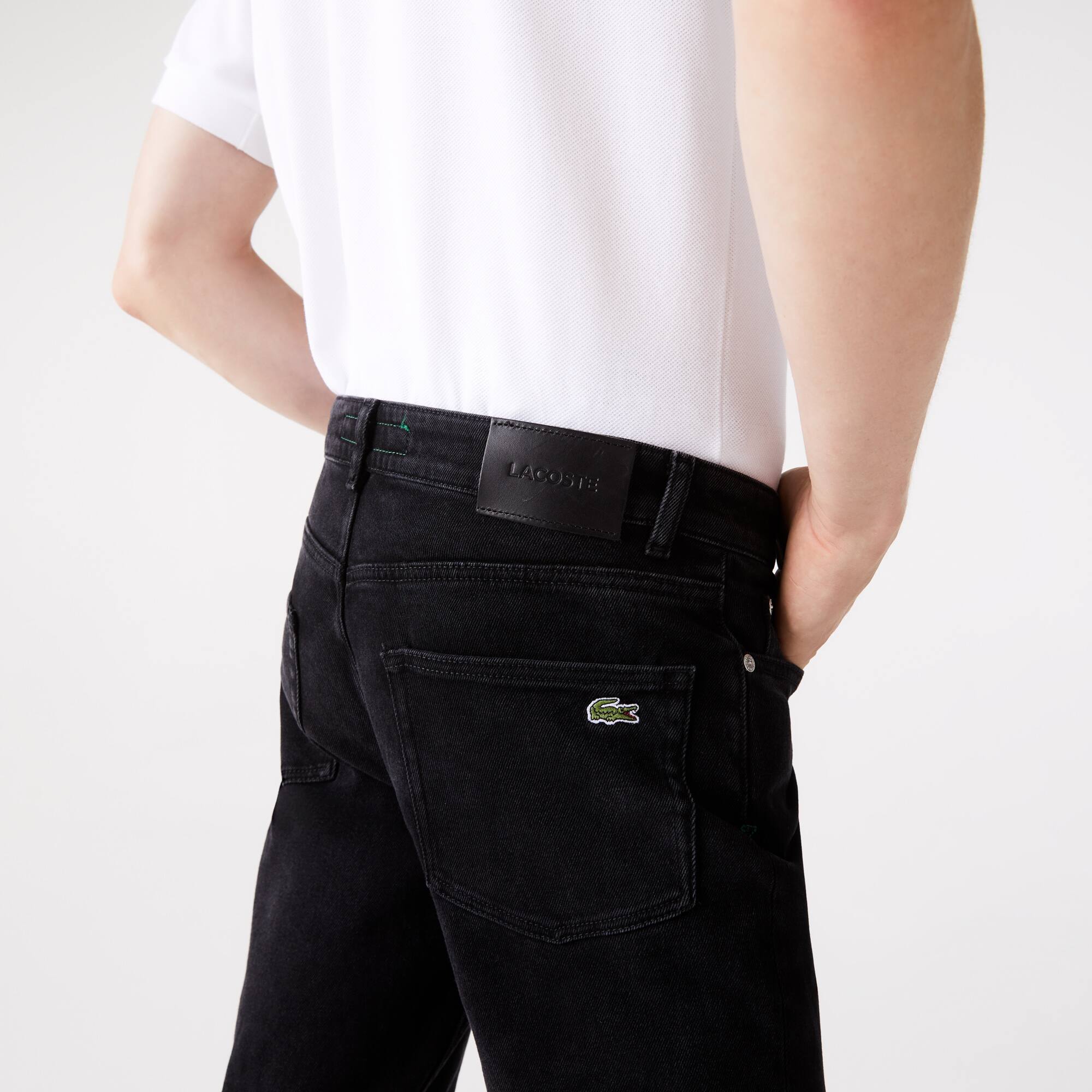 Herren Denim-Jeans aus Stretch-Baumwolle Slim Fit Hosen & Shorts - Schwarz - Lacoste - Herren