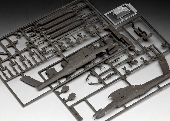 Revell - Ah-64A Apache Byggesæt - 1:100 - Level 3 - 04985
