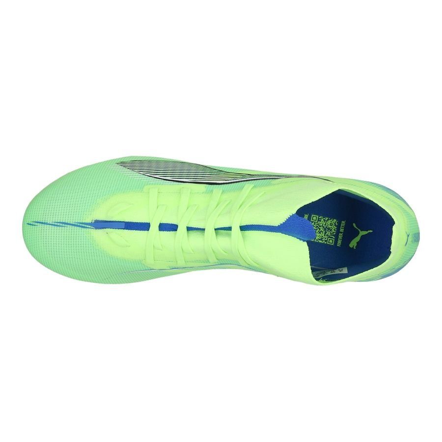 PUMA Ultra 5 Match   FG/AG Lights Out - Fizzy Apple/Blanc/Bleu Femme