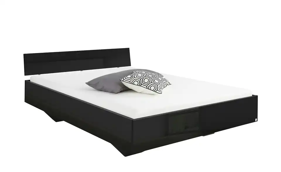 Futonbett Phoenix Grau, Hochglanz 140 cm