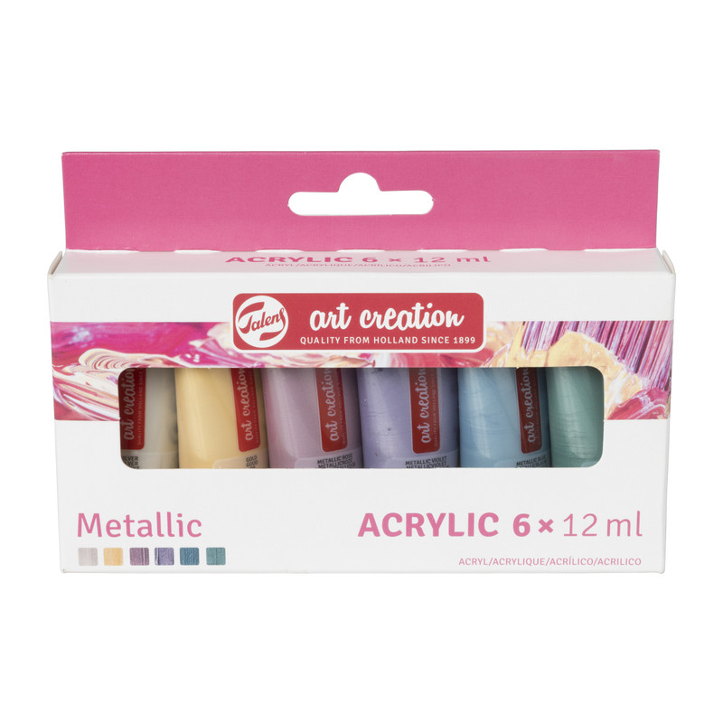 Talens acrylverf - metallic- set van 6