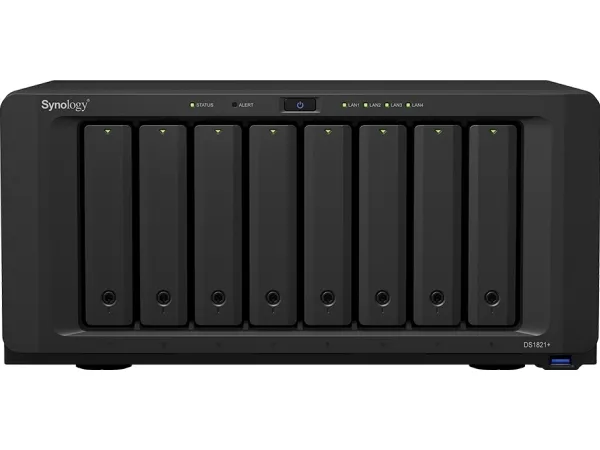 Synology Disk Station DS1821  - NAS-server - 8 bays - SATA 6Gb/s - RAID 0, 1, 5, 6, 10, JBOD - RAM 4 GB - Gigabit Ethernet - iSCSI support