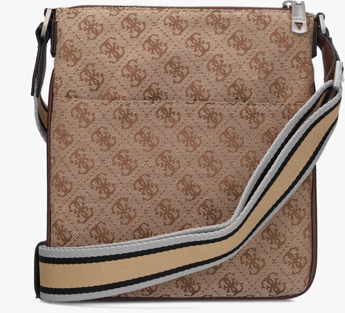 GUESS beige guess schoudertas strave xbody flat w frnt zpr