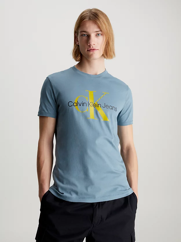 Camiseta slim fit com monograma