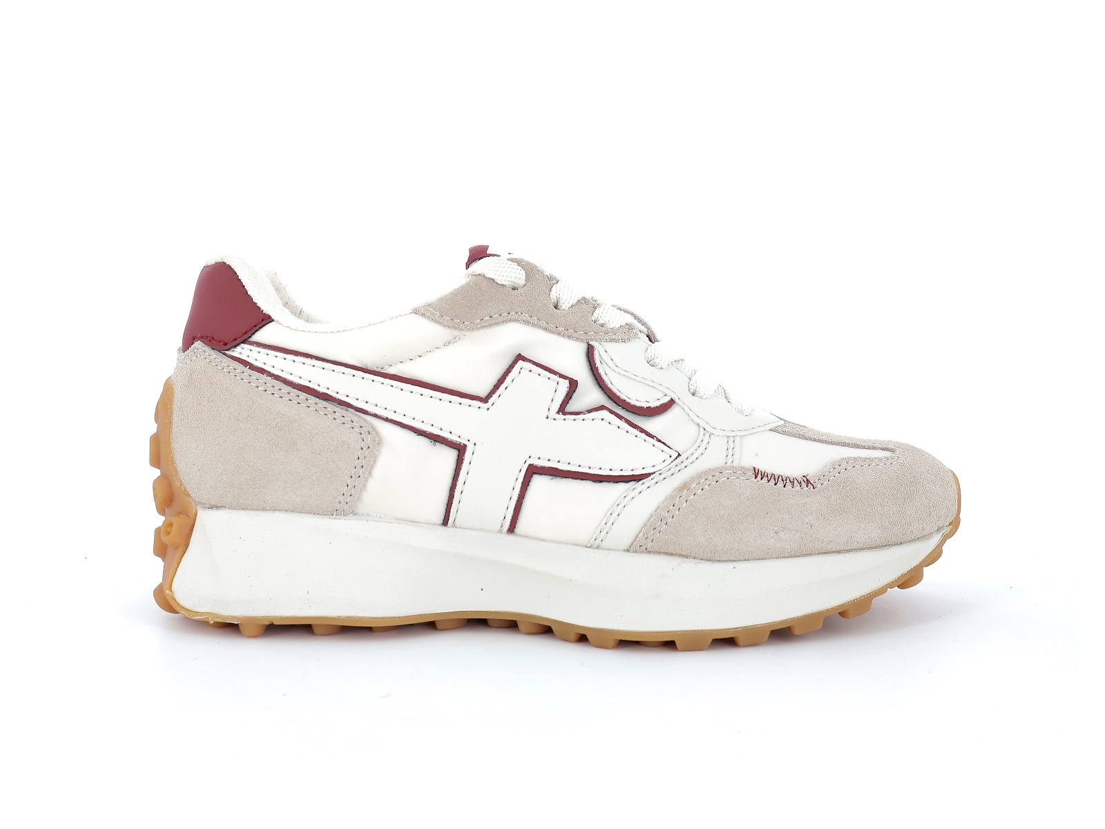 Tamaris-23810 Matières combinées Beige Bordeaux