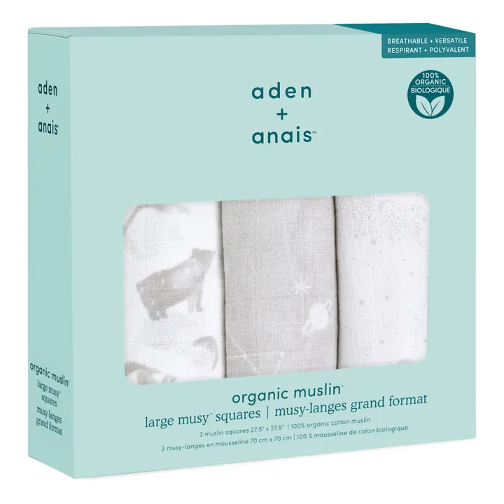 aden + anais Musy langes Map The Stars - Set de 2 | Gris clair