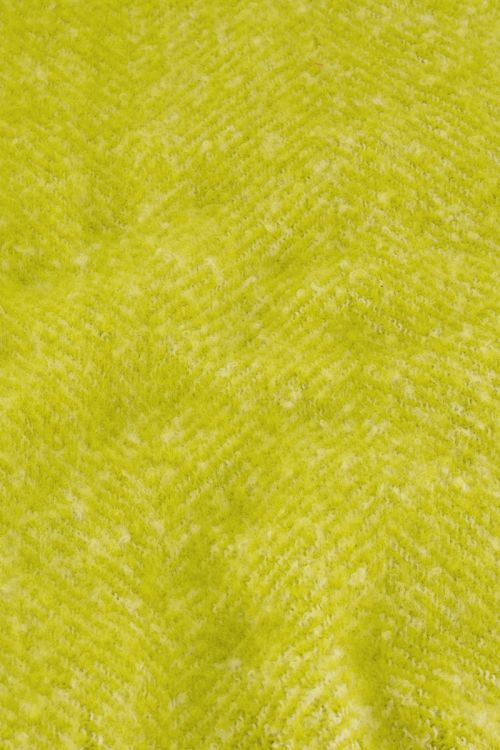 Lime groene sjaal met gedraaide franjes