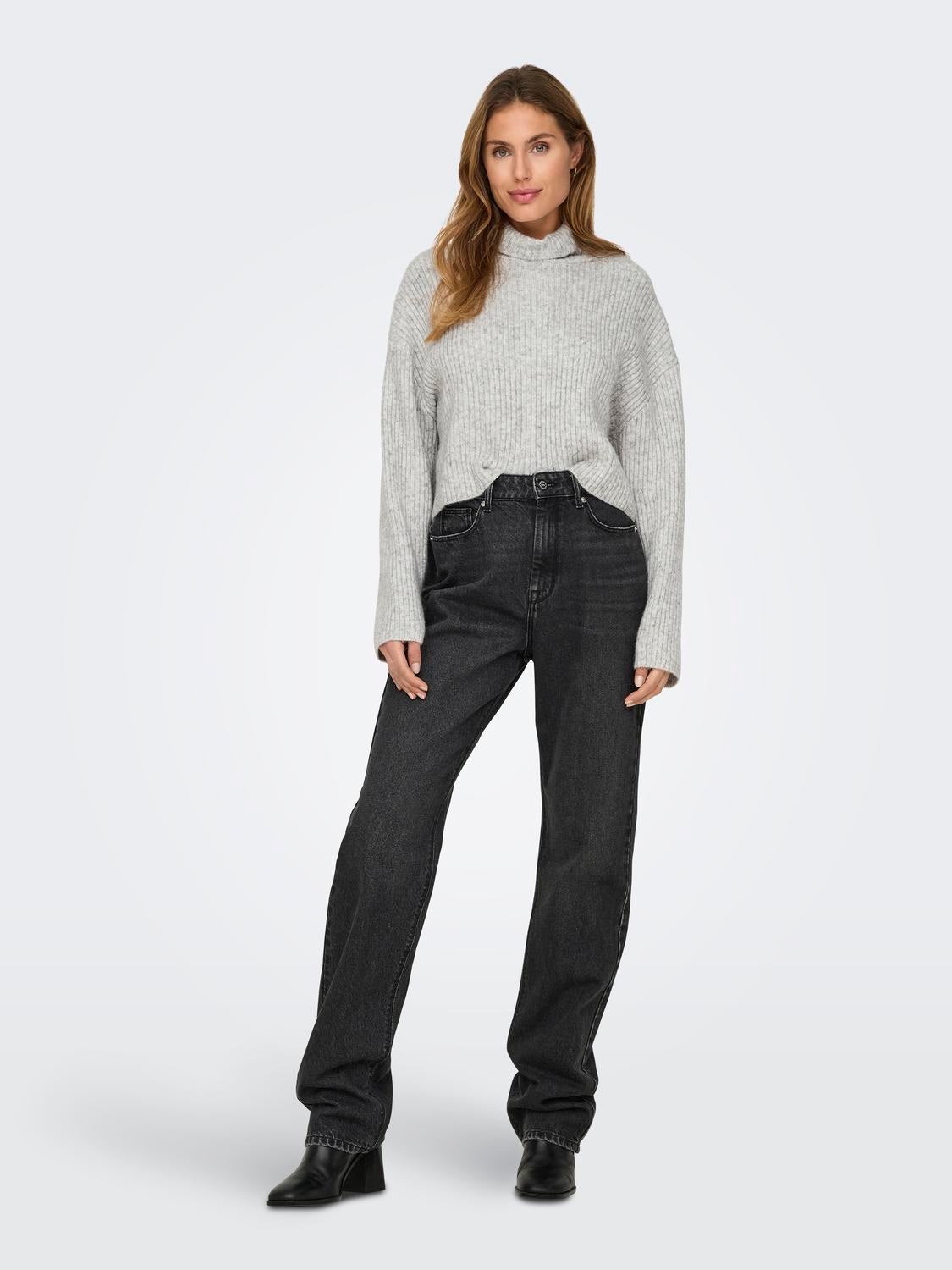 ONLMELANIE Strickpullover Light Grey Melange