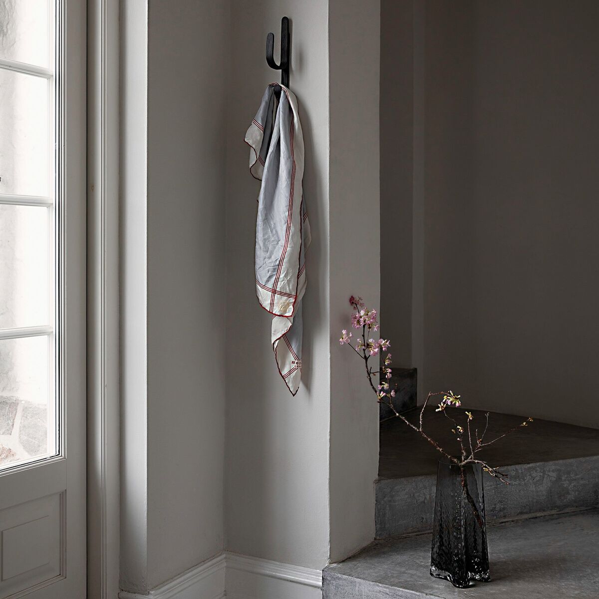 Gry vase, 30 cm, smoke