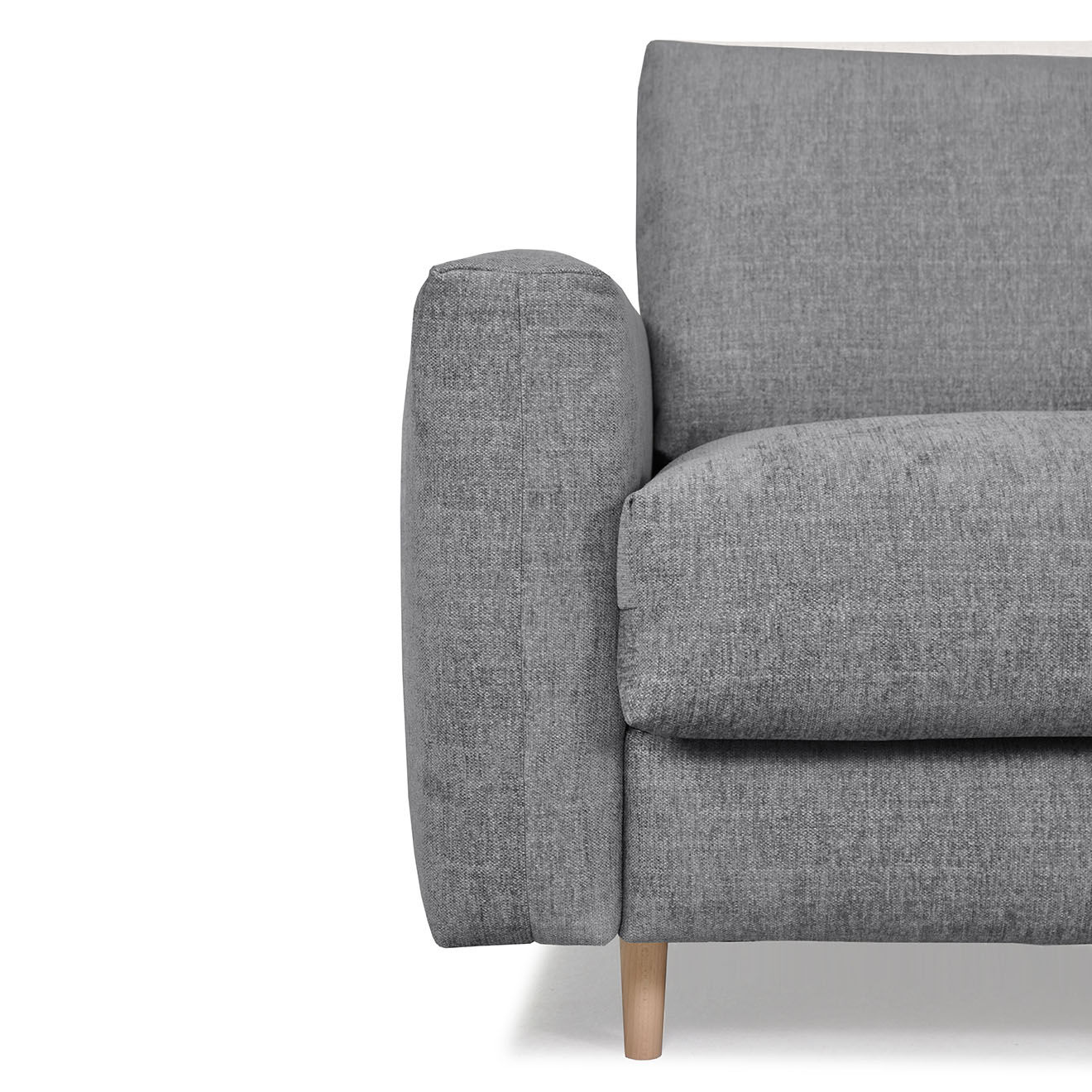 Bobochic Canapé droit cocoone convertible express  gris foncé - 200x105x98 cm