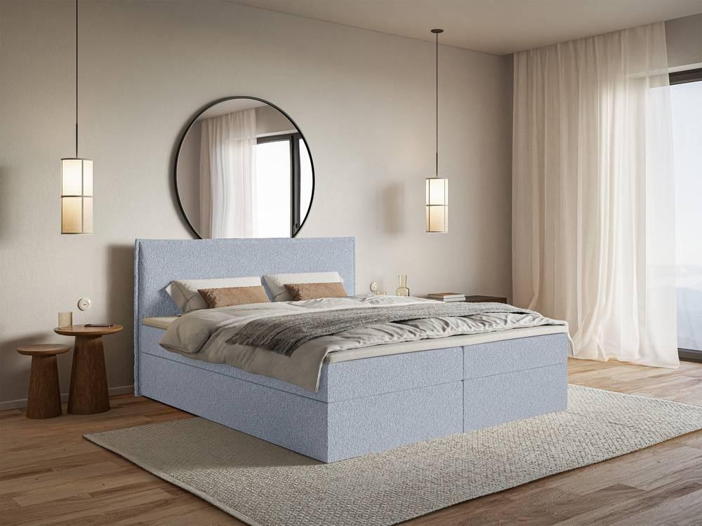NADUVI Collection Boxspring Esmay chenille - opbergvak+topper 180x200