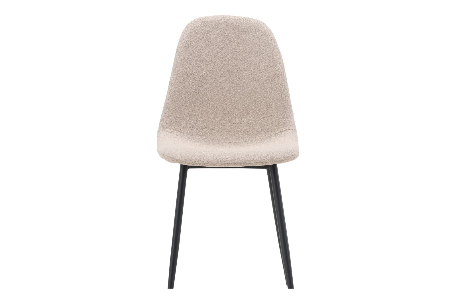 Polar Spisestol. Sett av 2 Sett av 2. Beige bouclé med sortlakkerte ben.