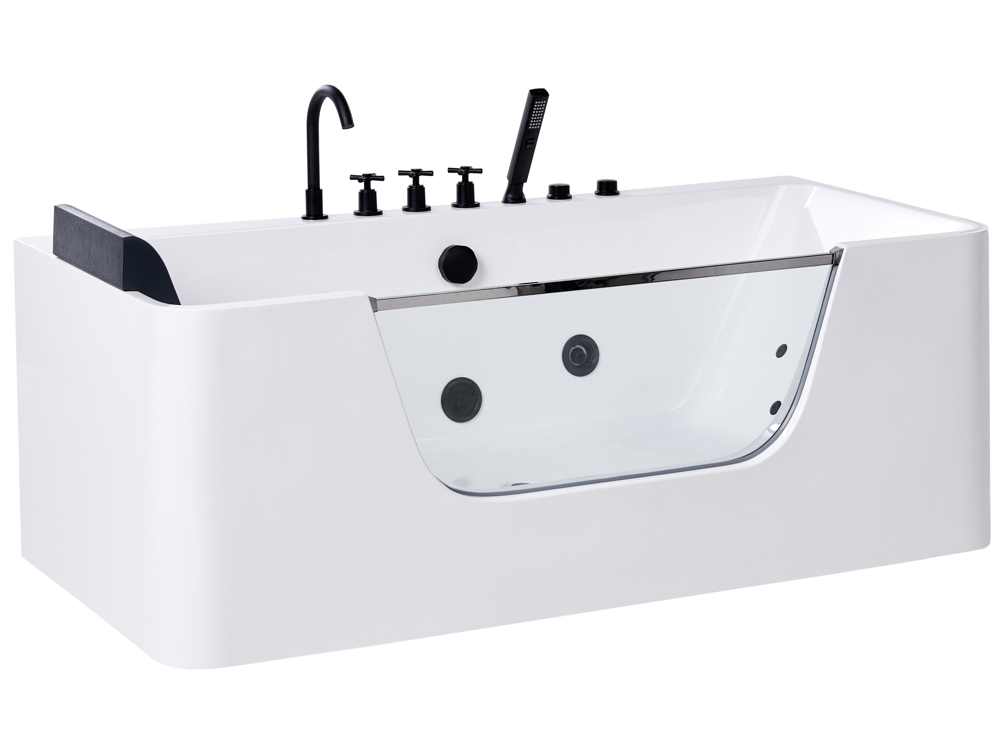 Hoek bubbelbad CAHUITA 160 x 75 cm Wit