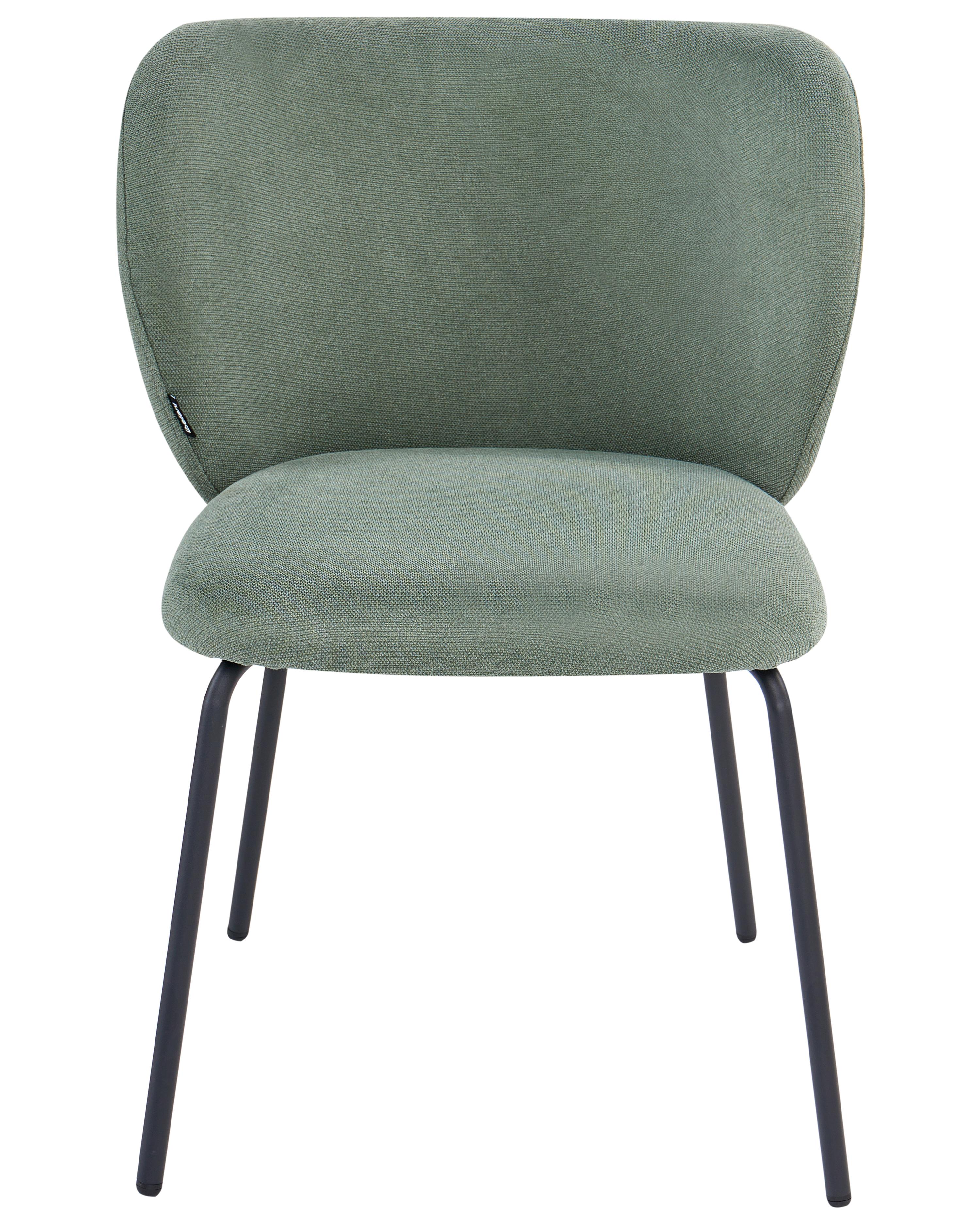 Set van 2 eetkamerstoelen CALERA Stof Lichtgroen