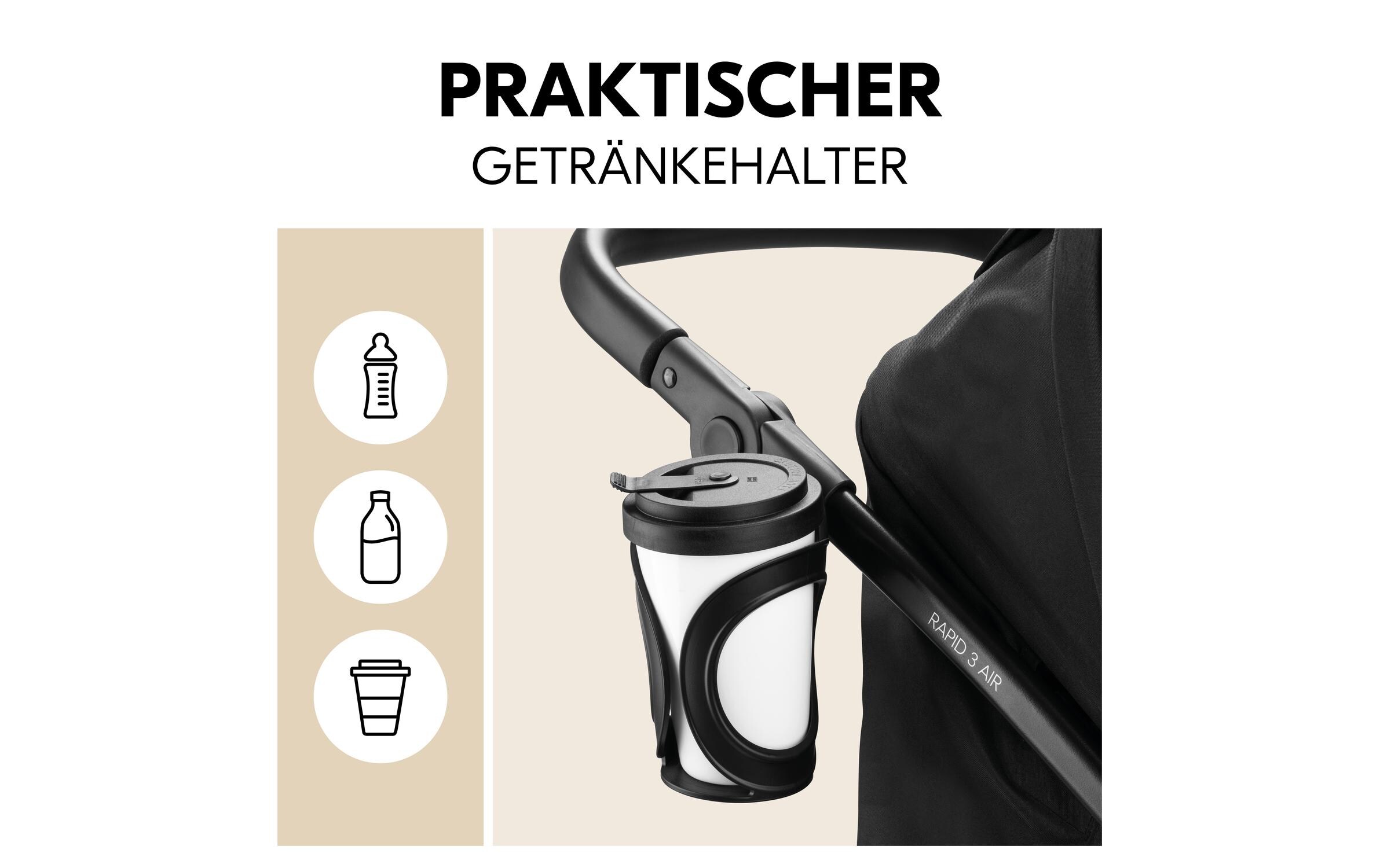 Buggy Rapid 3 Air Black<br>Kinderwagen für jedes Gelände