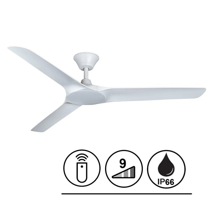 Lucci Air Plafondventilator Abyss Wit Ã 142cm IP66 incl. Remote