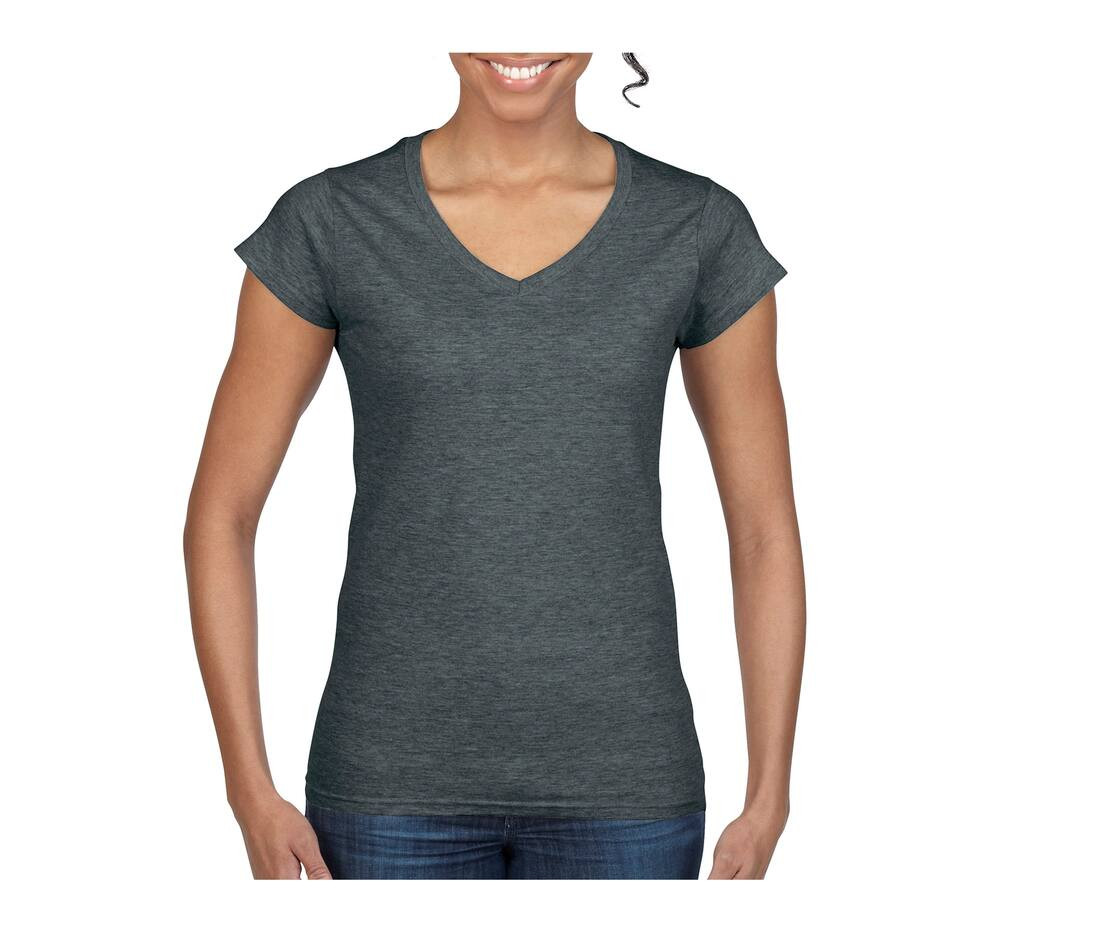 Gildan GN647 - T-Shirt Femme Col V 100% Coton