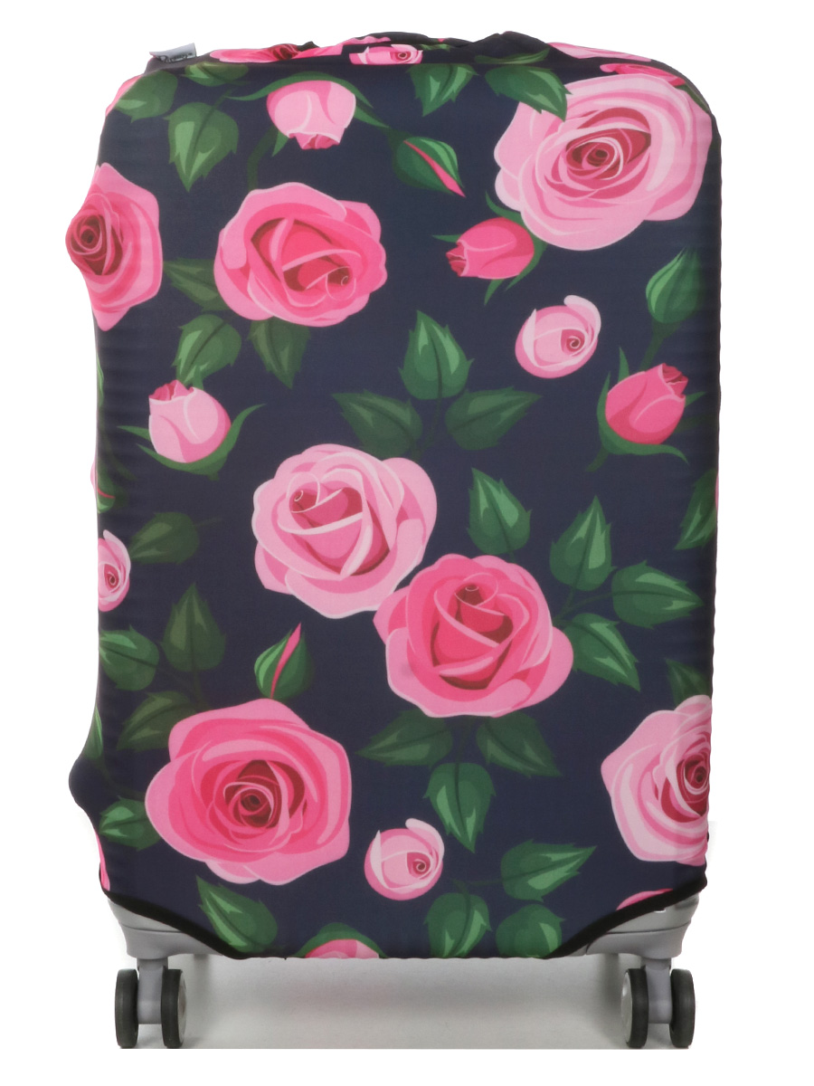 Housse de valise Periea Purple with Pink Roses M