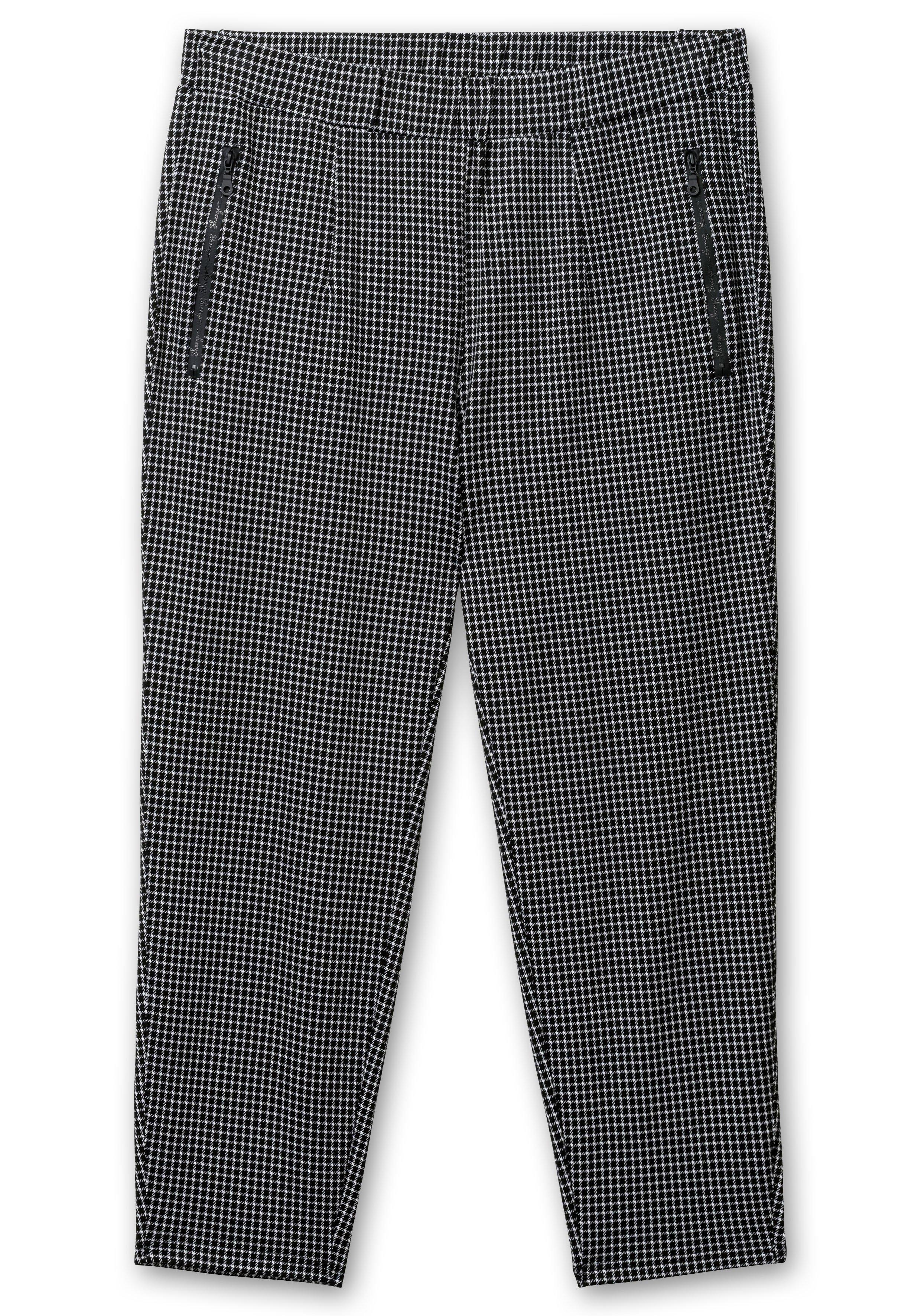 Karierte Joggpants mit Zippertaschen