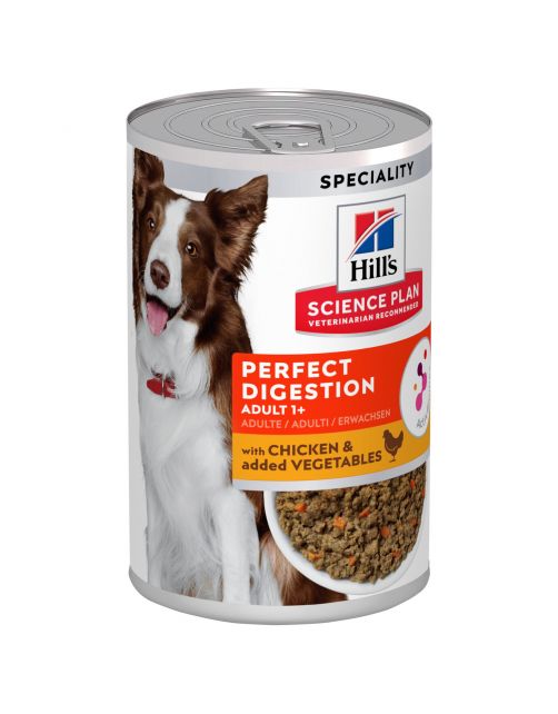 Hill's Canine Blik Adult Perfect Digestion - Hondenvoer - Kip 363 g