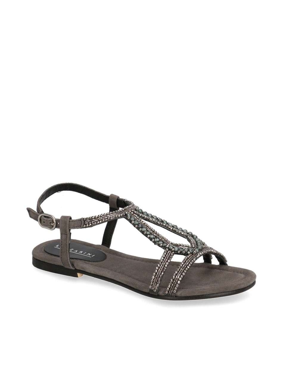 Veloursleder Sandale