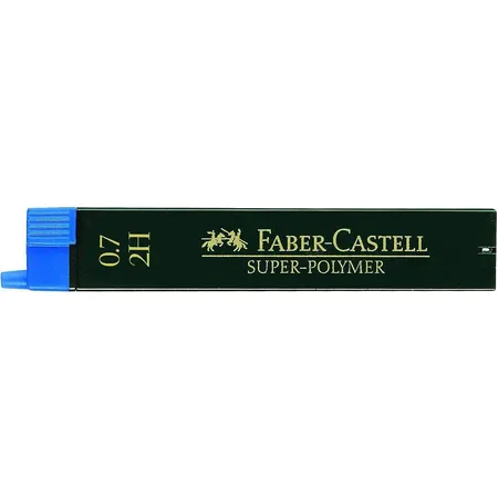 Faber-Castell Feinmine Super Polymer, 2H, 0,7mm, 12 Stück