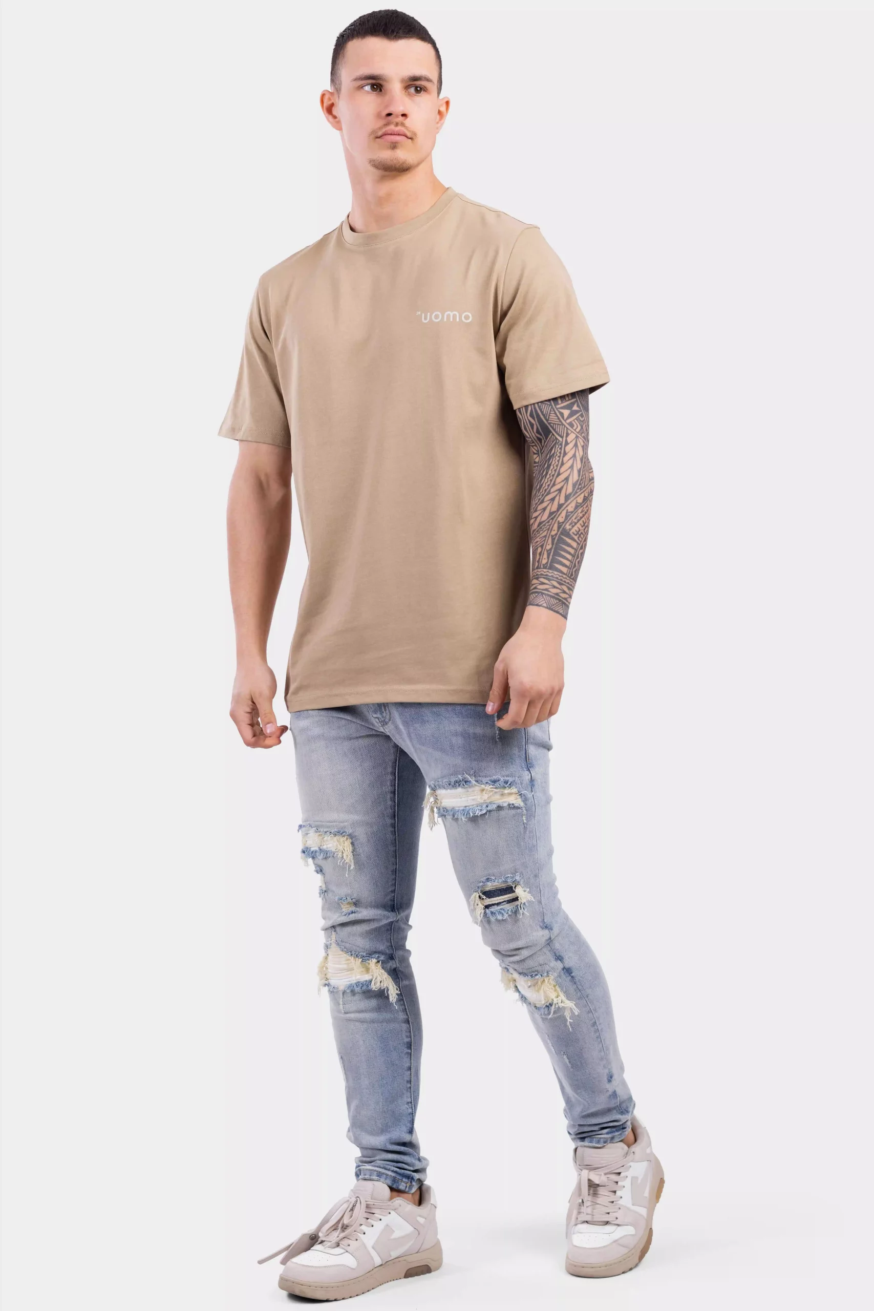 24 Uomo Basic T-Shirt Heren Groen