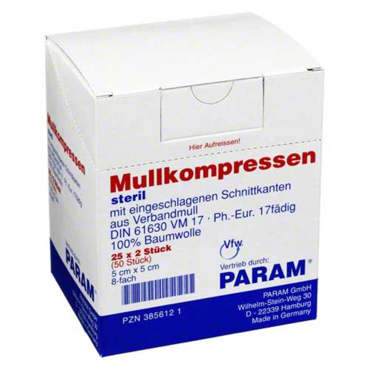 Mullkompressen 5x5 cm 8-fach steril, 25X2 St