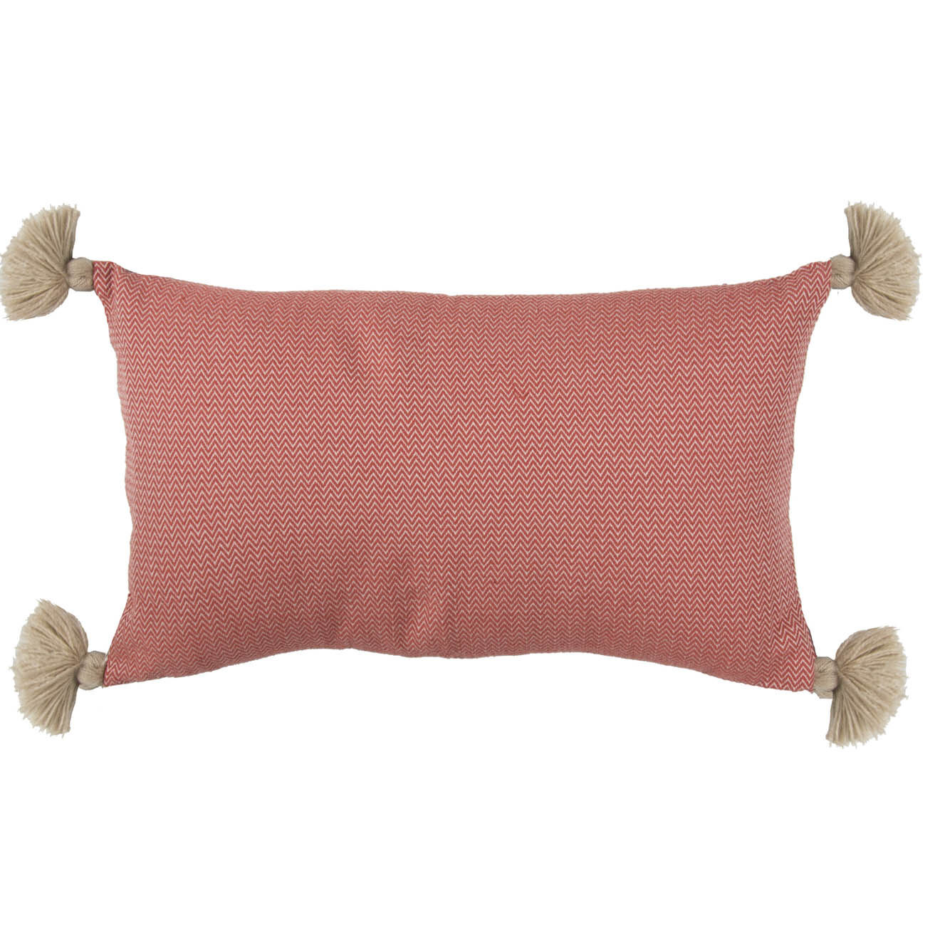 Febronie Housse de coussin chevron Stockholm terracotta - 50x30 cm