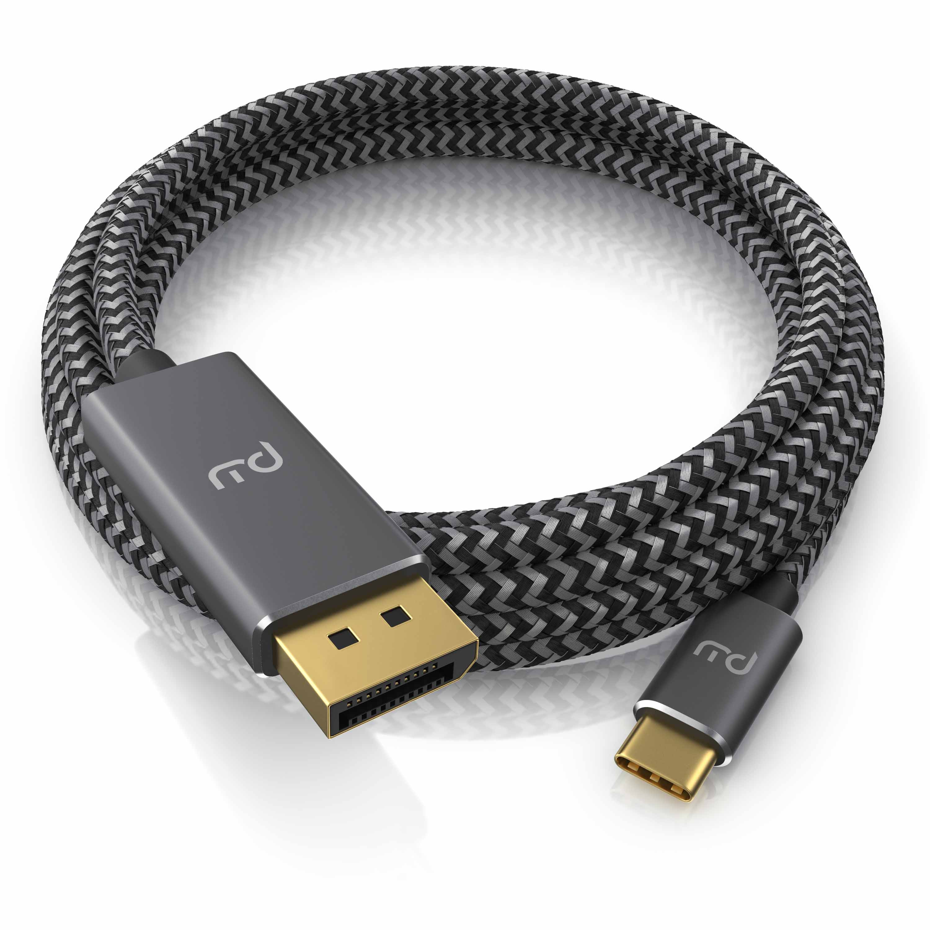 Primewire USB Typ C zu Display Port Konverterkabel Adapterkabel mit Stoffummantelung 8K 7680 × 4320 @ 30 Hz - 2m