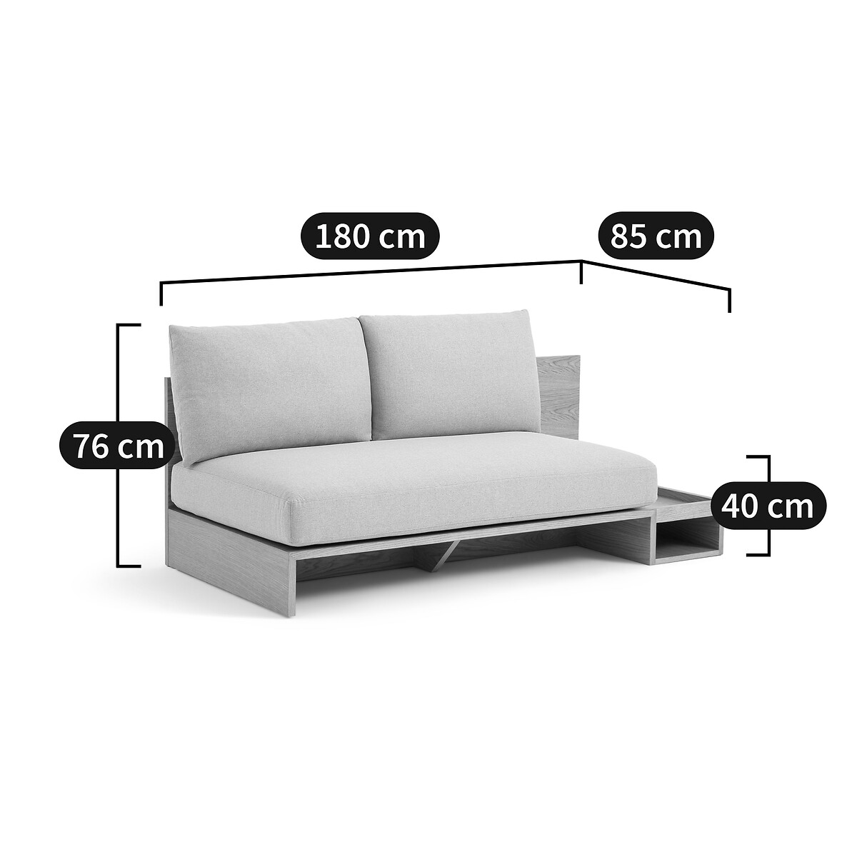 LA REDOUTE INTERIORS<br>Sofá de 2 lugares Essena