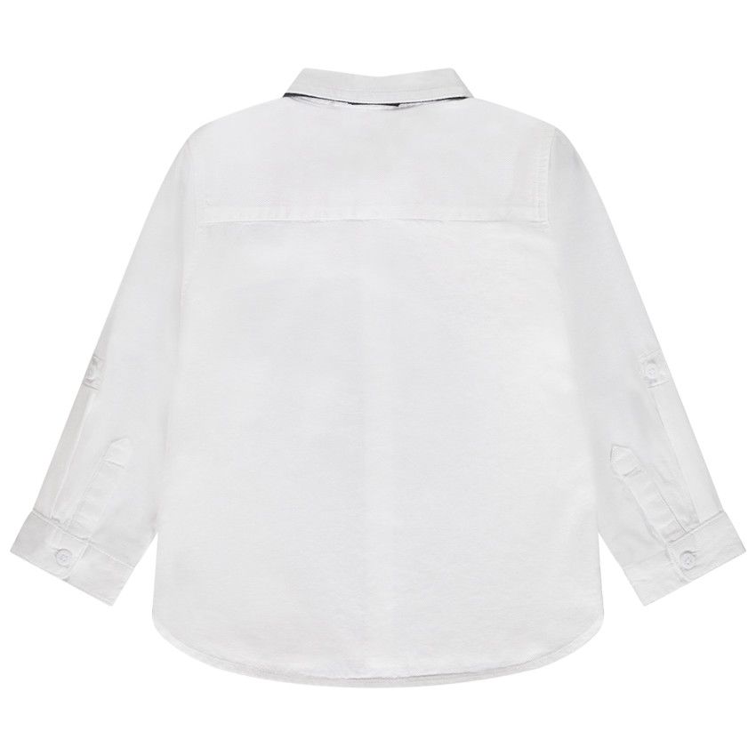 Chemise de cérémonie avec nœud papillon pour bébé garçon - Blanc