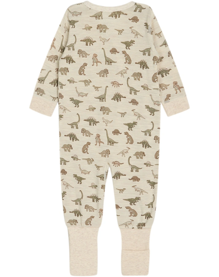 Strampler MILAN mit Seide in wheat melange