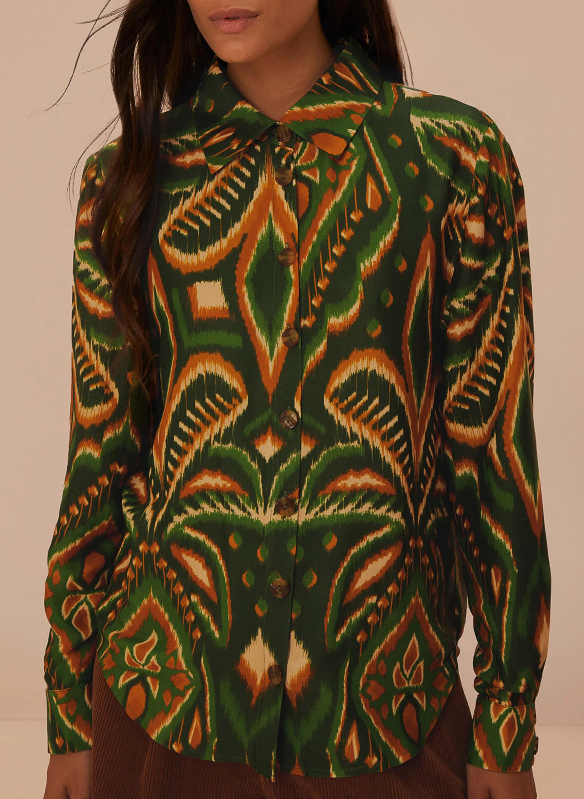 Chemise imprimée | Vert