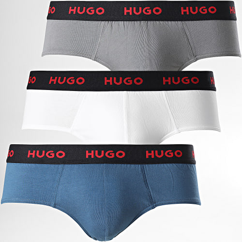 Lot De 3 Boxers 50469783 Gris Blanc Bleu
