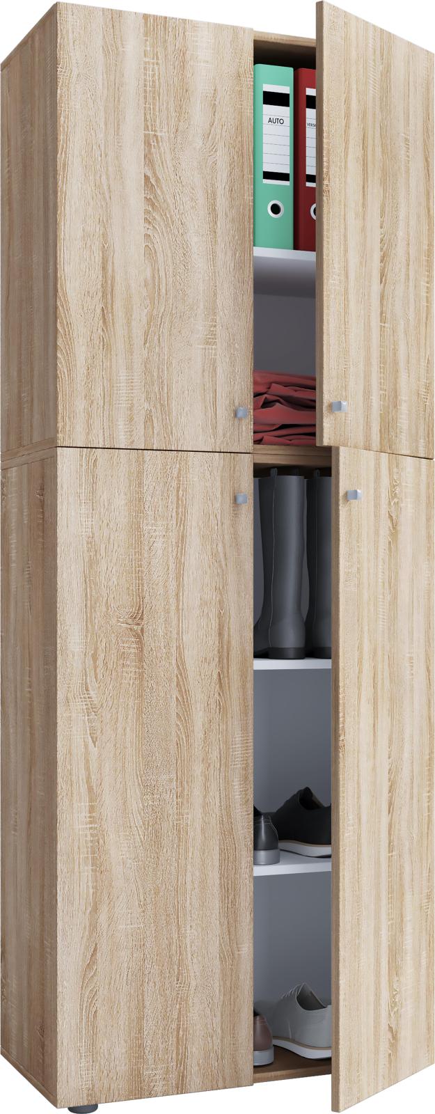 Mehrzweckschrank LONA XXL - Sonoma-Eiche - Holz - 184 cm