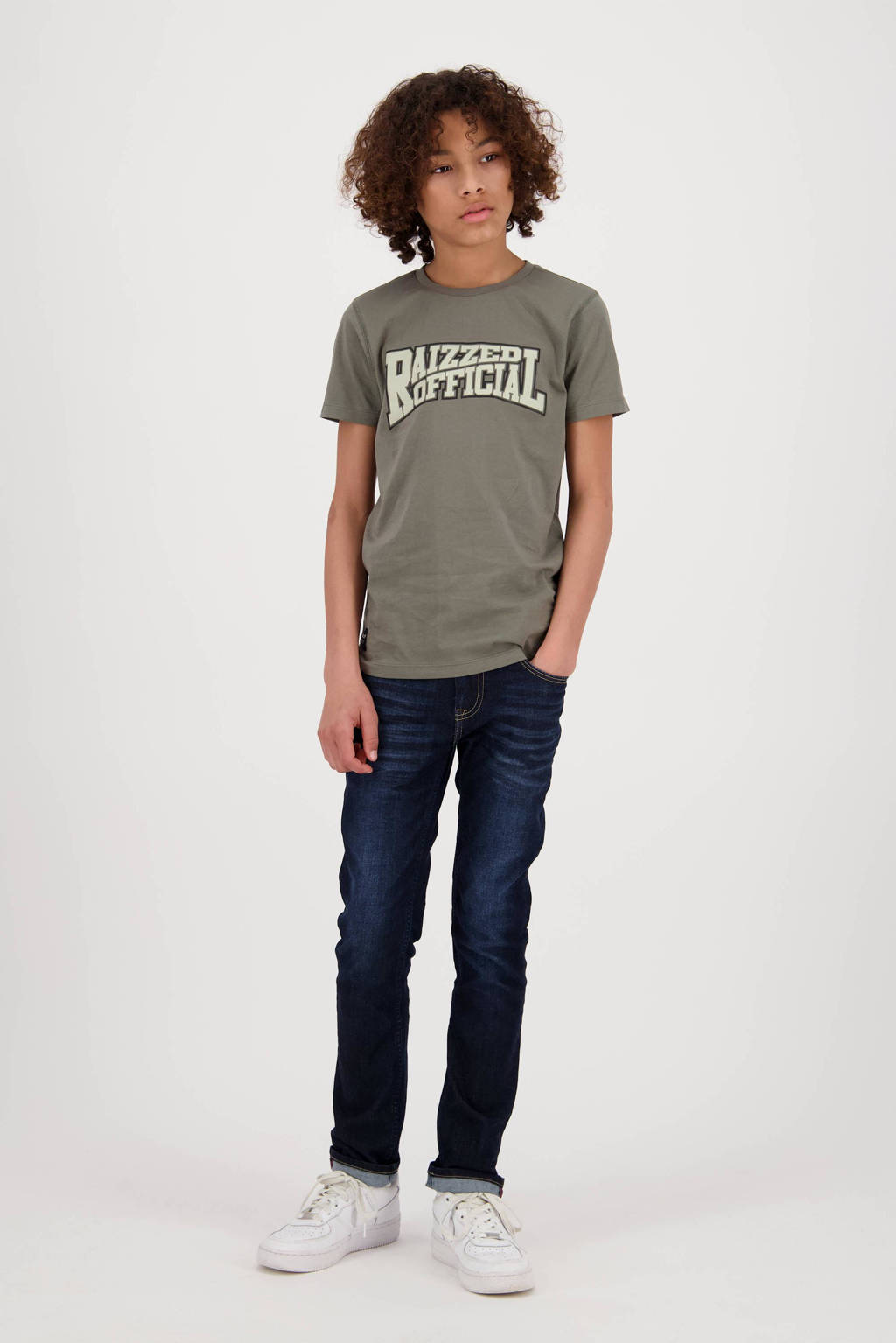 Raizzed T-shirt Iowa met logo armygroen