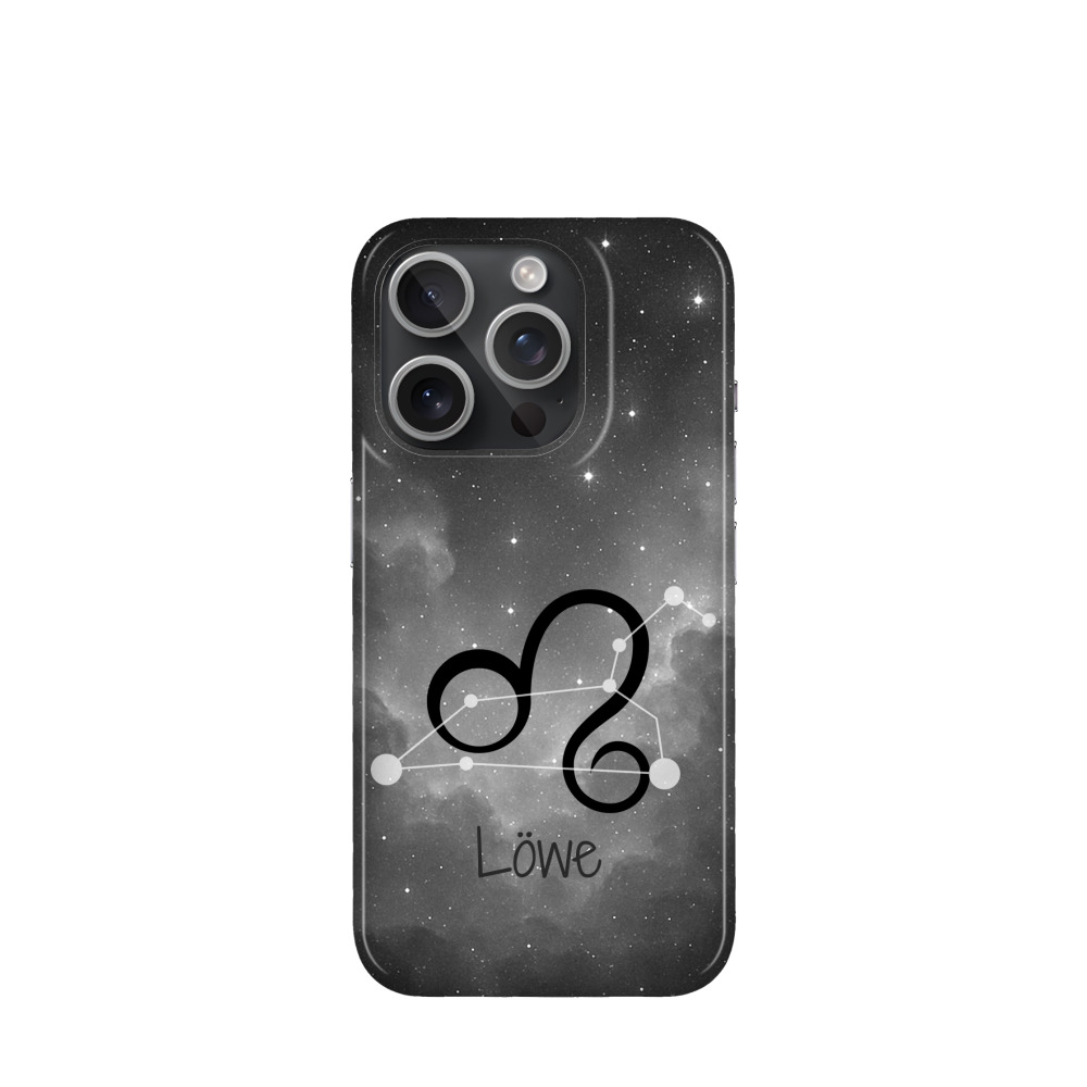 iPhone 15 Pro Kunststoff Hülle Löwe 4 - Grau