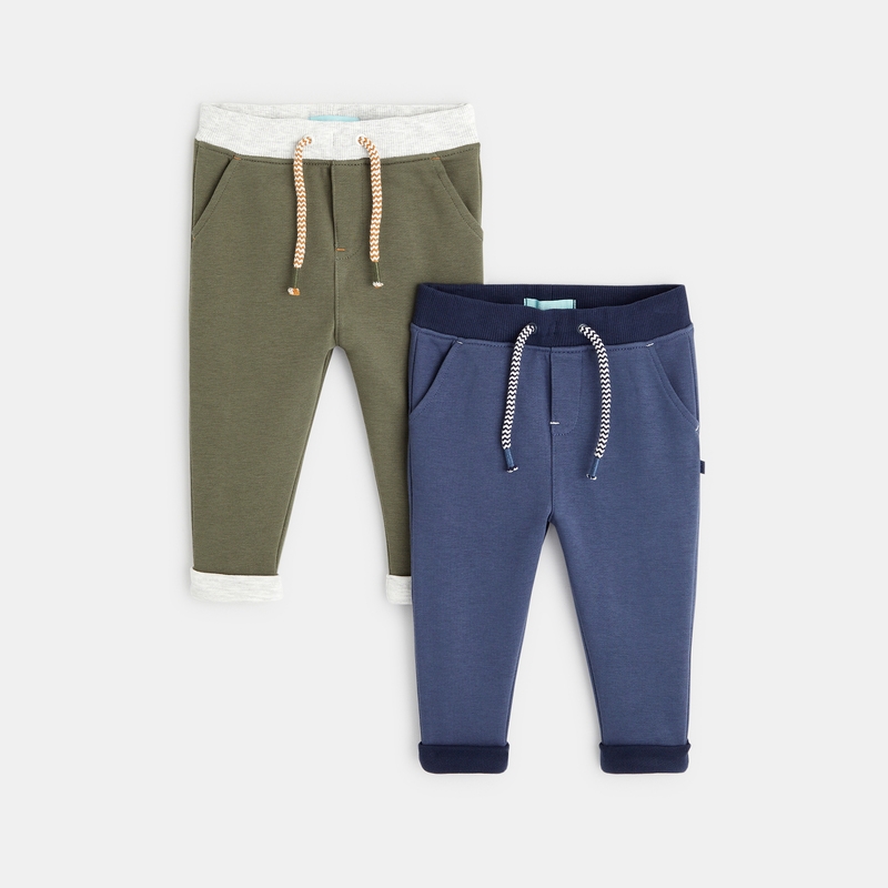 Pantalon jogging (lot de 2) bleu bébé garçon