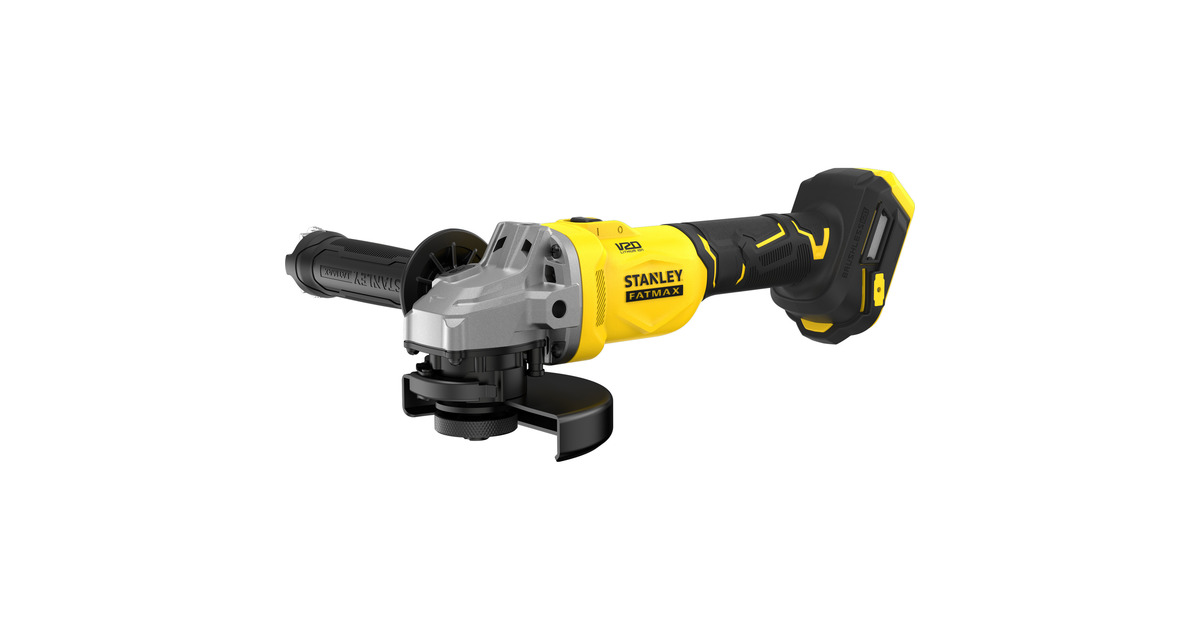 StanleyFATMAX V20 18V Haakse slijper 125mm  (Zwart/geel, Accu en oplader niet inbegrepen)