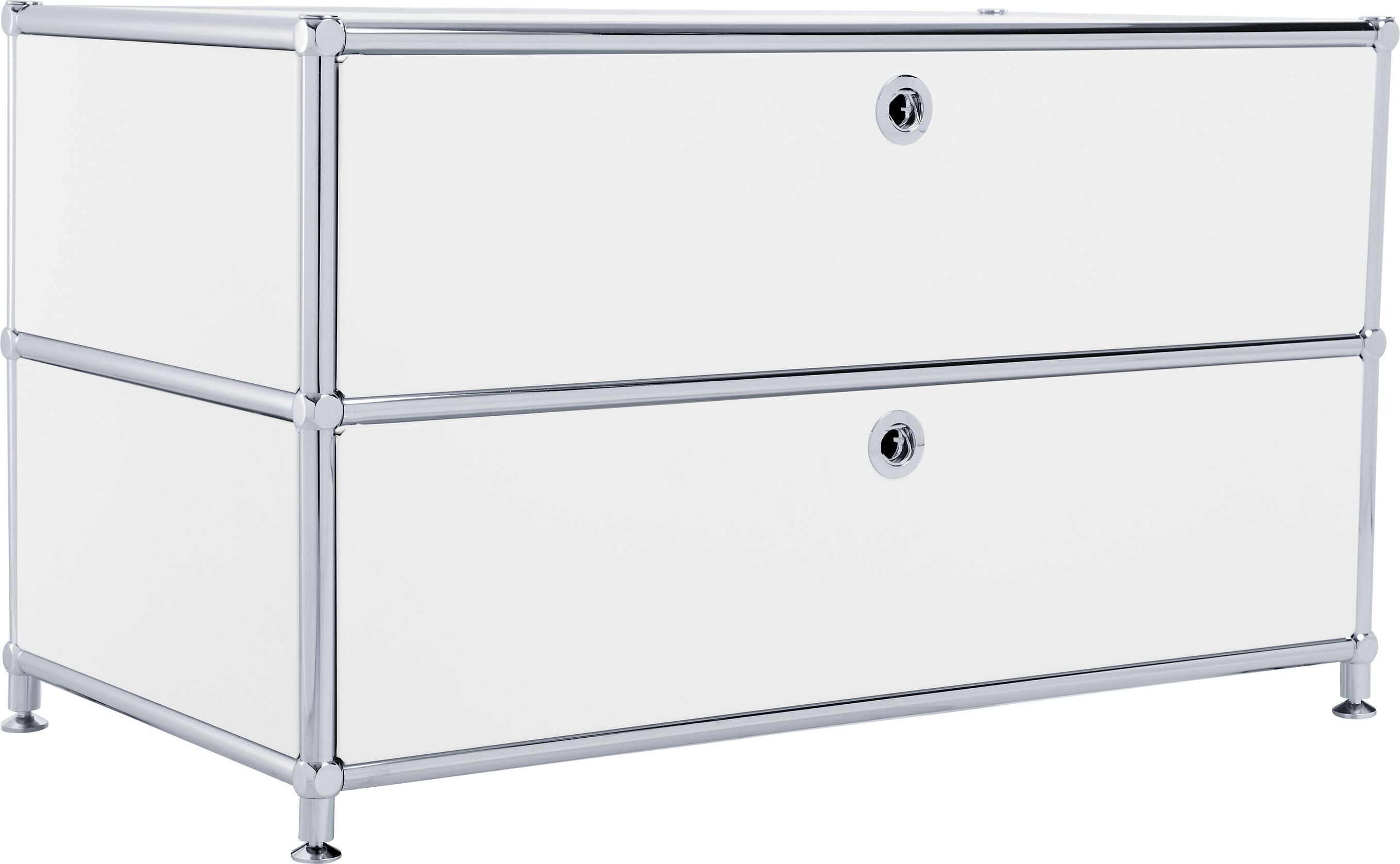FLEXCUBE Lowboard - Weiss / B: 77.0 cm x T: 40.0 cm x H: 44.5 cm