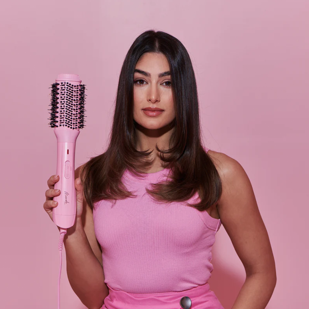 Blow Dry Brush Ionen Föhnbürste zum Trocknen und Stylen - Pink