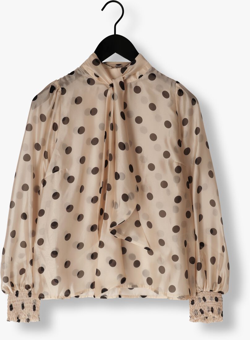 CO\\'COUTURE beige co'couture blouse drewcc dot tie blouse