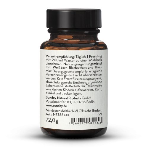 Sunday Natural Products  Weißdorn KomplexCardio Strength