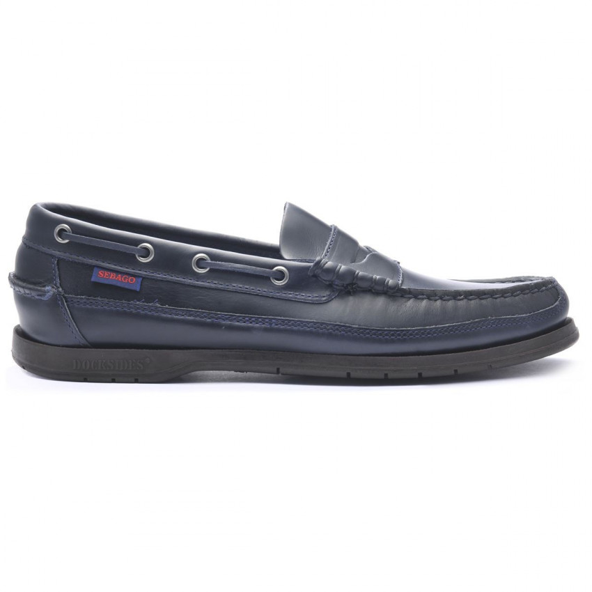 SLOOP BlueNavy-Gum-MOCASSIN POUR HOMME EN CUIR