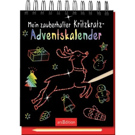 ars Edition Mein zauberhafter Kritzkratz-Adventskalender