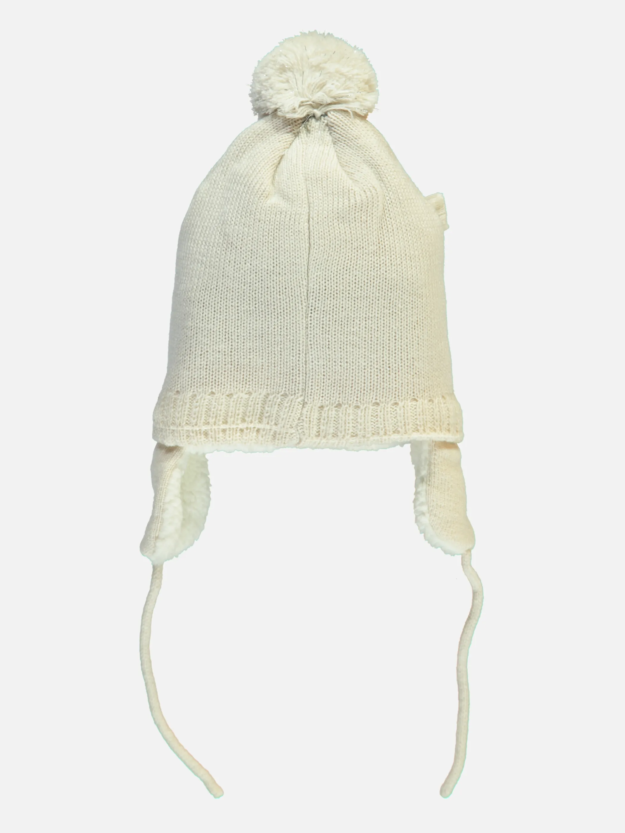 Mädchen Mütze mit Schleife und Bommel