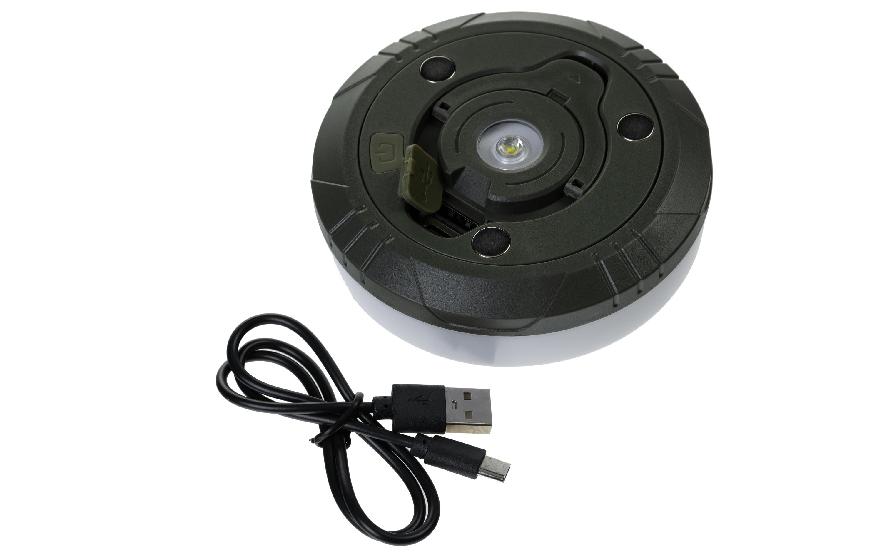 Campinglampe RGB mit PowerbankLED-Campinglampe mit warmweissem und farbigem Licht