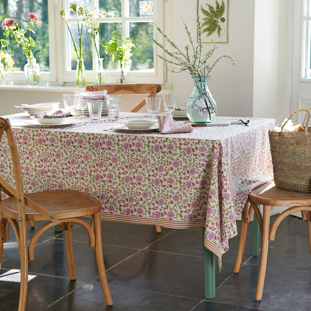 LA REDOUTE INTERIEURS<br>Toalha de mesa de algodão lavado, Elsie