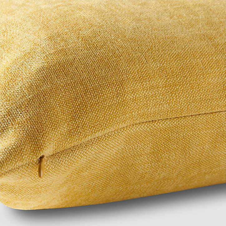 Coussin GoodHome Pahea jaune 45 x 45 cm